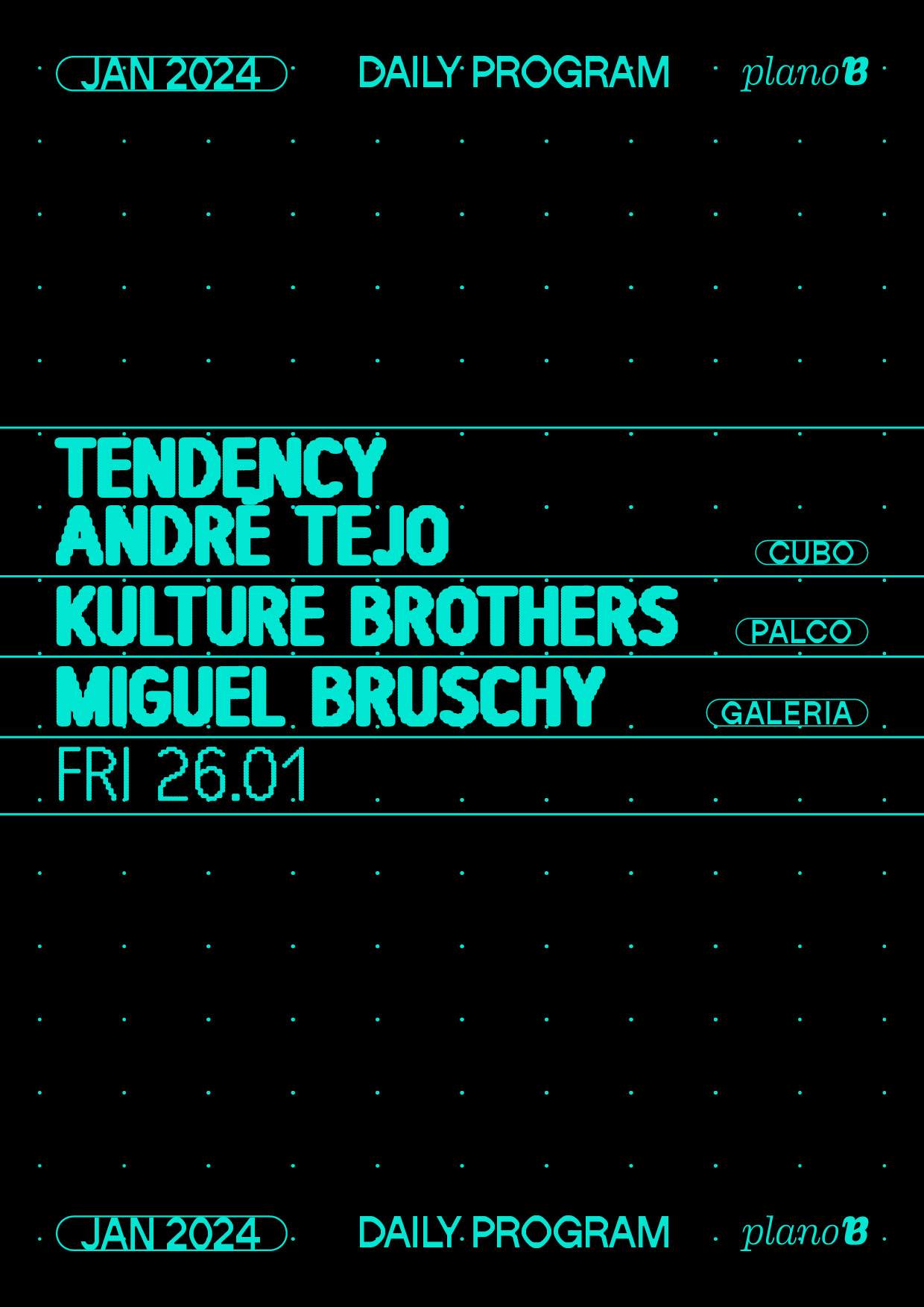 Tendency, André Tejo, Kulture Brothers, Miguel Bruschy - Página frontal