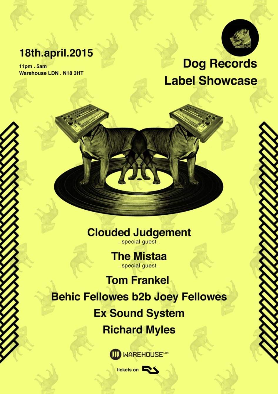 Dog Records Label Showcase with Special Guests Clouded Judgement & The Mistaa - Página frontal