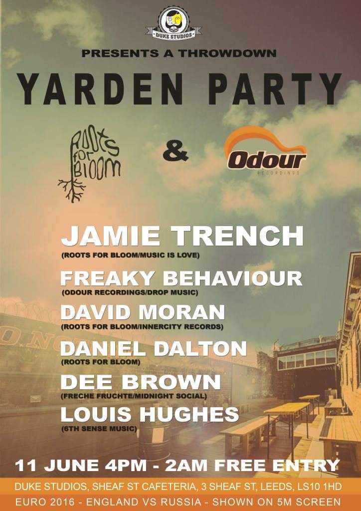 Free Yarden Party with Jamie Trench, Freaky Behaviour & David Moran - Página frontal