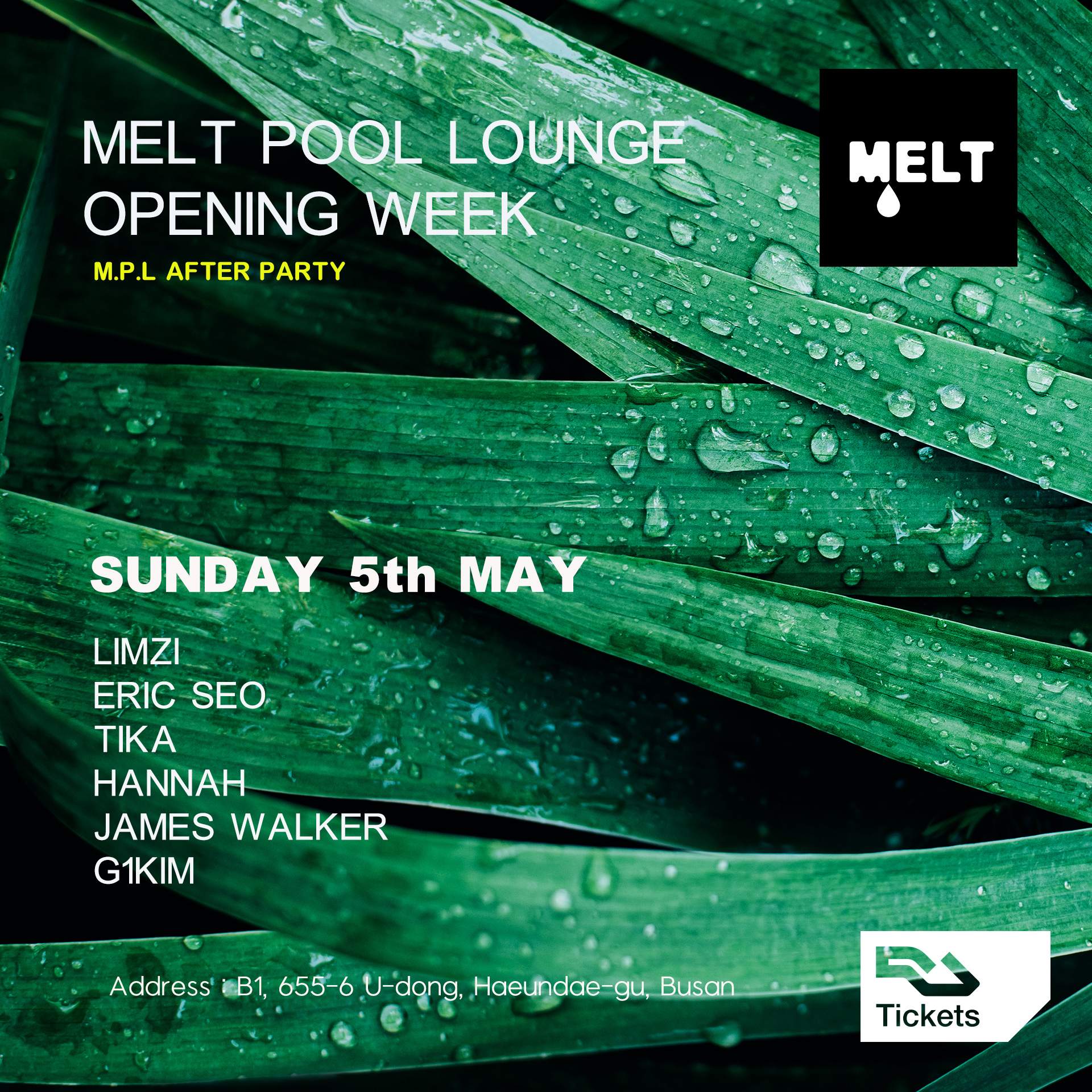 Melt POOL LOUNGE AFTER PARTY - フライヤー表