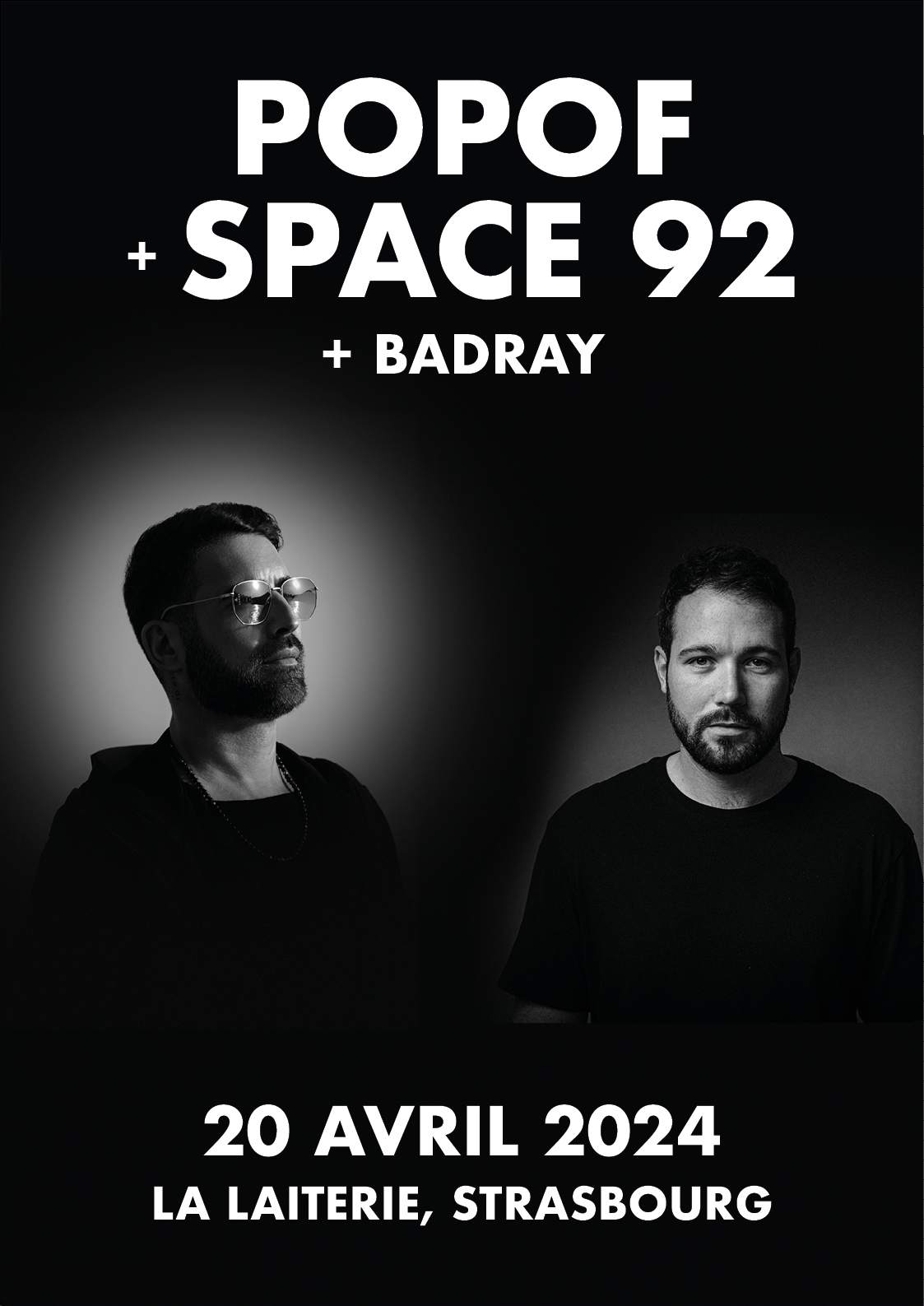 Popof + Space 92 + Badray - フライヤー表