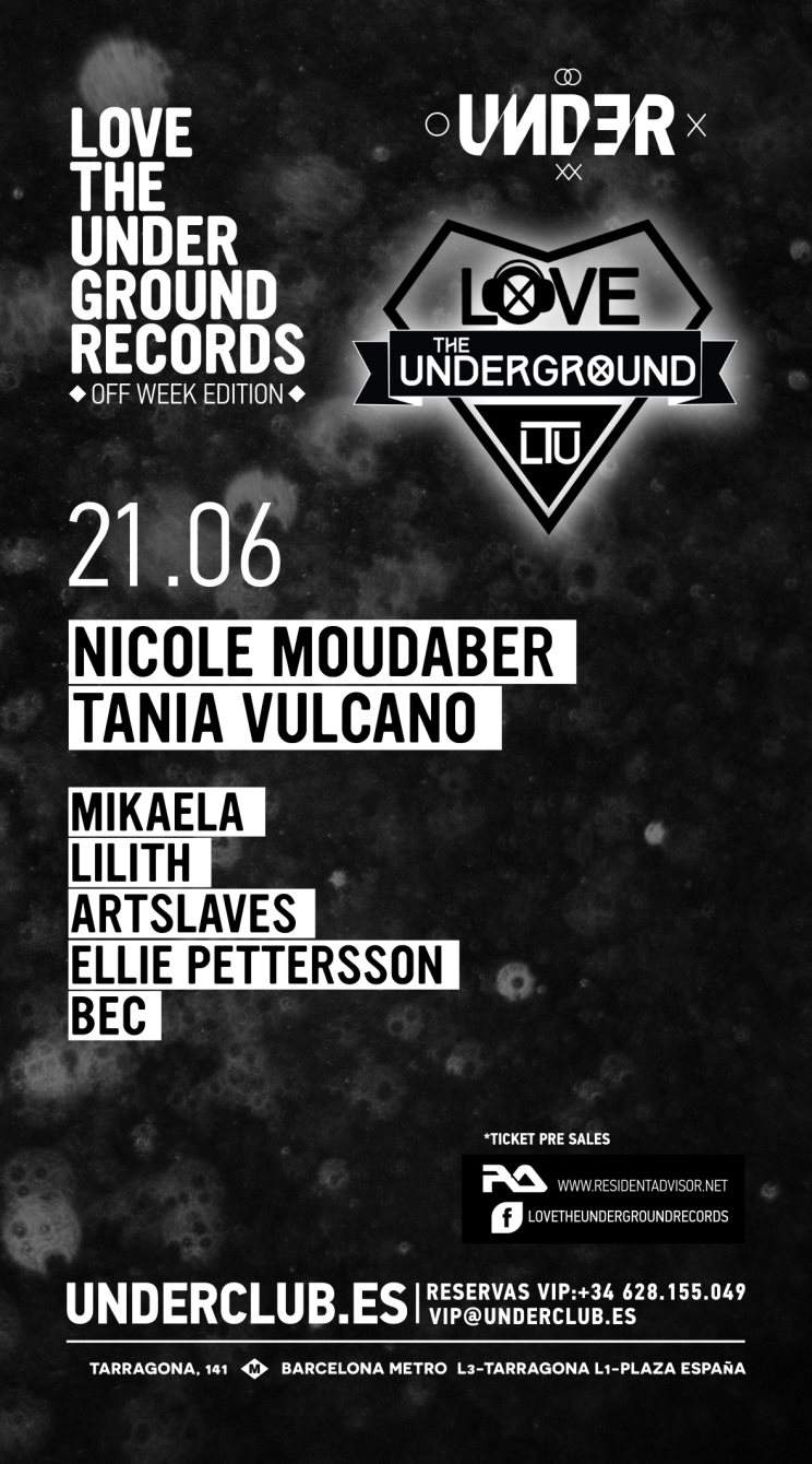Love The Underground Records Off Week Edition with Nicole Moudaber, Tania Vulcano, Mikaela - Página frontal