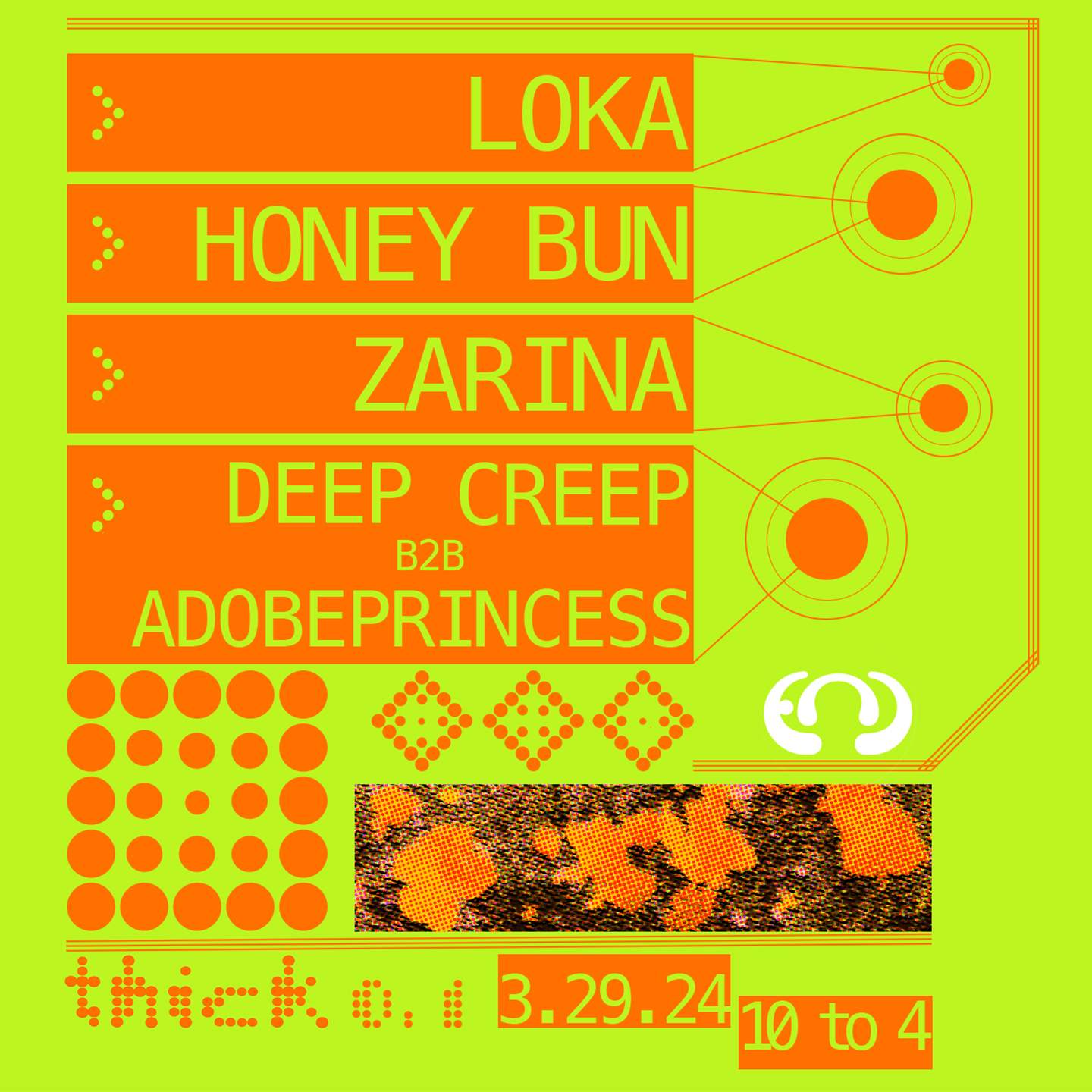 [thick.01] LOKA / Honey Bun / deep creep/ adobeprincess / Zarina - フライヤー表