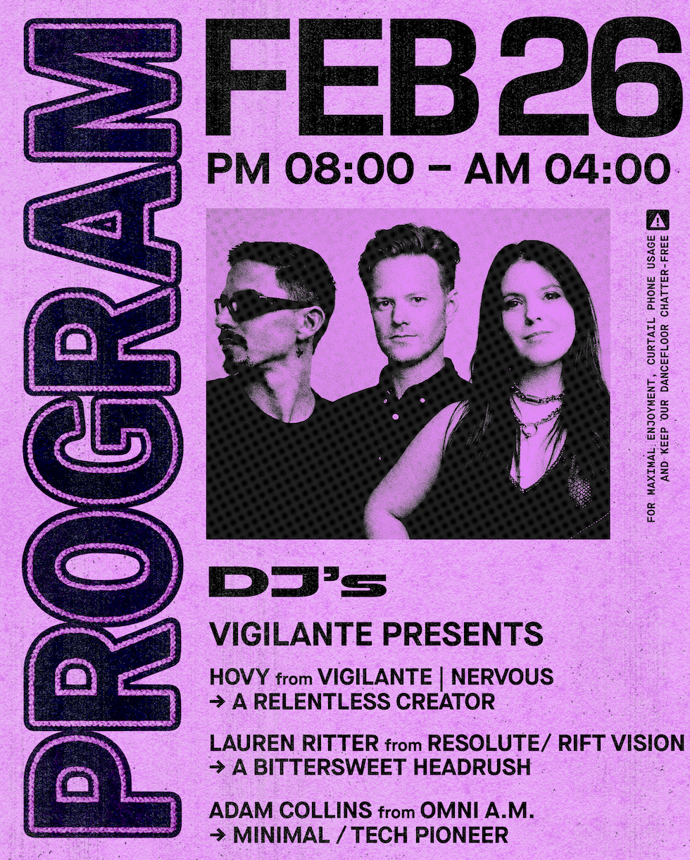 Vigilante presents: Hovy (EP Release Party) + Lauren Ritter & Adam ...