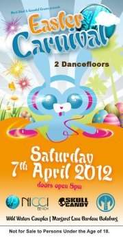 Easter Carnival at Nicci Beach Sat 7th April 2012 - フライヤー表