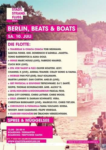 Berlin, Beats & Boats - フライヤー表
