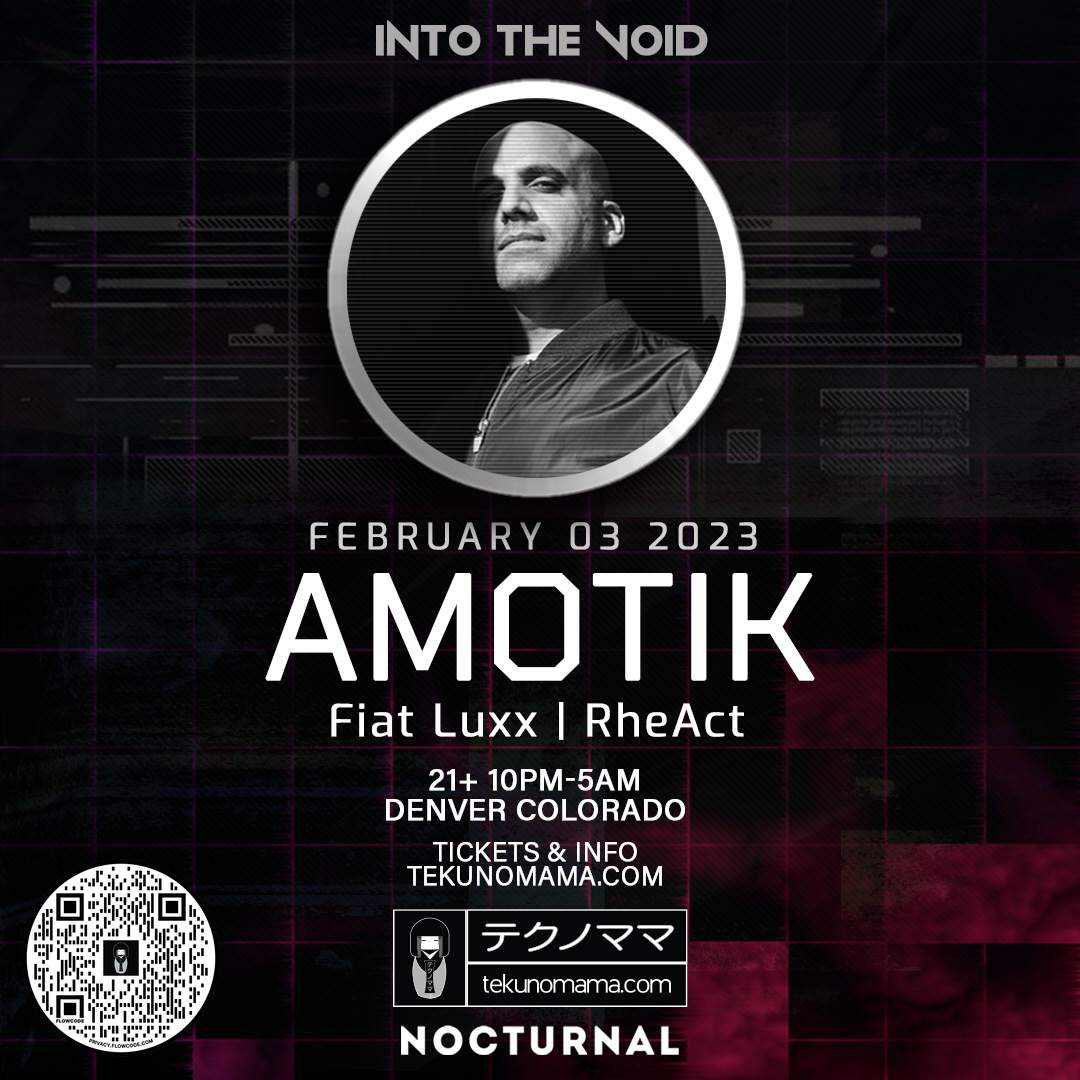 INTO THE VOID with Amotik, Fiat Luxx, & RHEACT - Página frontal
