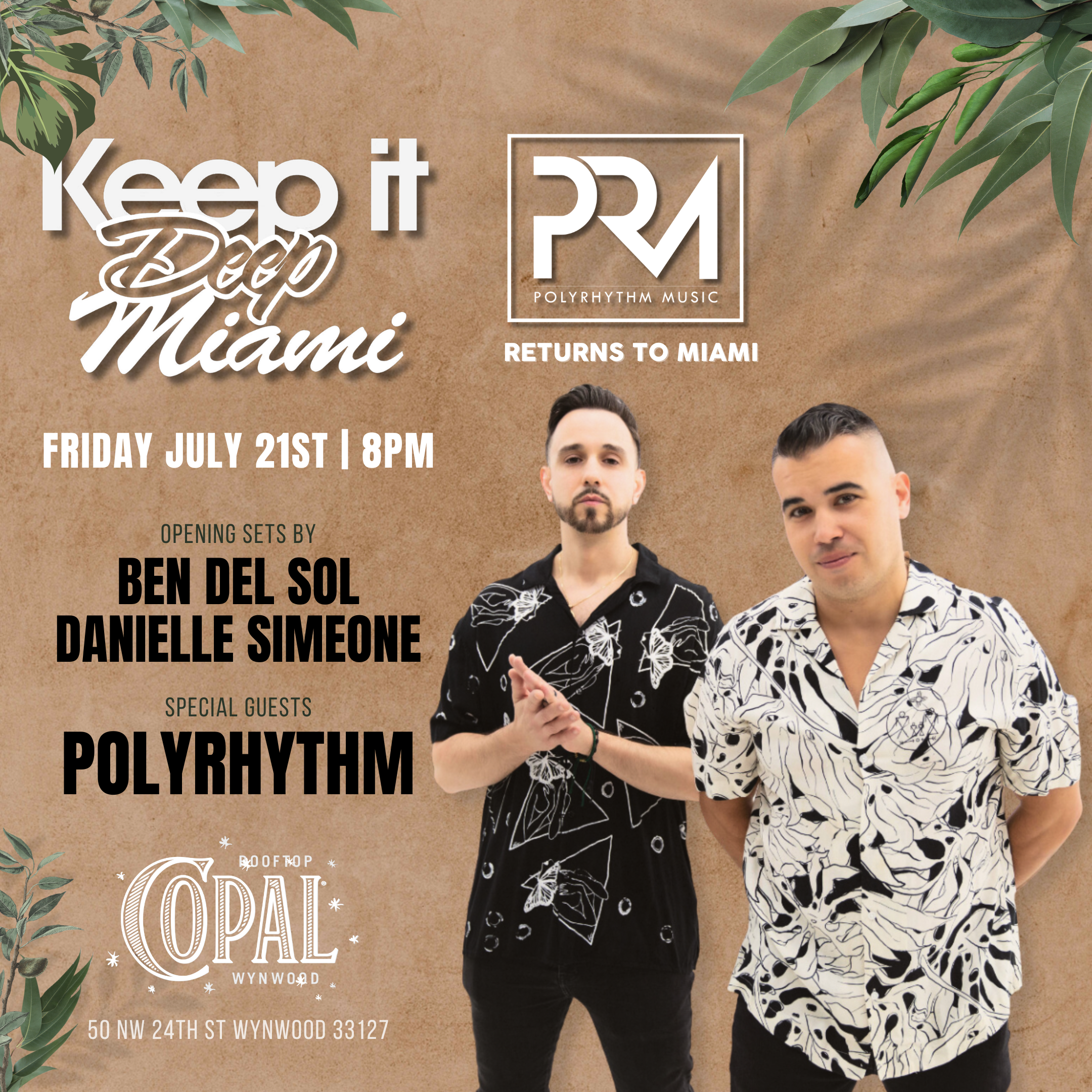 Keep It Deep Miami PolyRhythm - フライヤー表