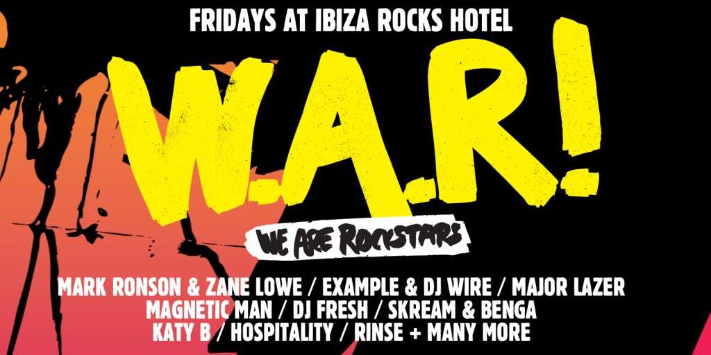 W.A.R! with Mark Ronson & Zane Lowe / Doorly - フライヤー表