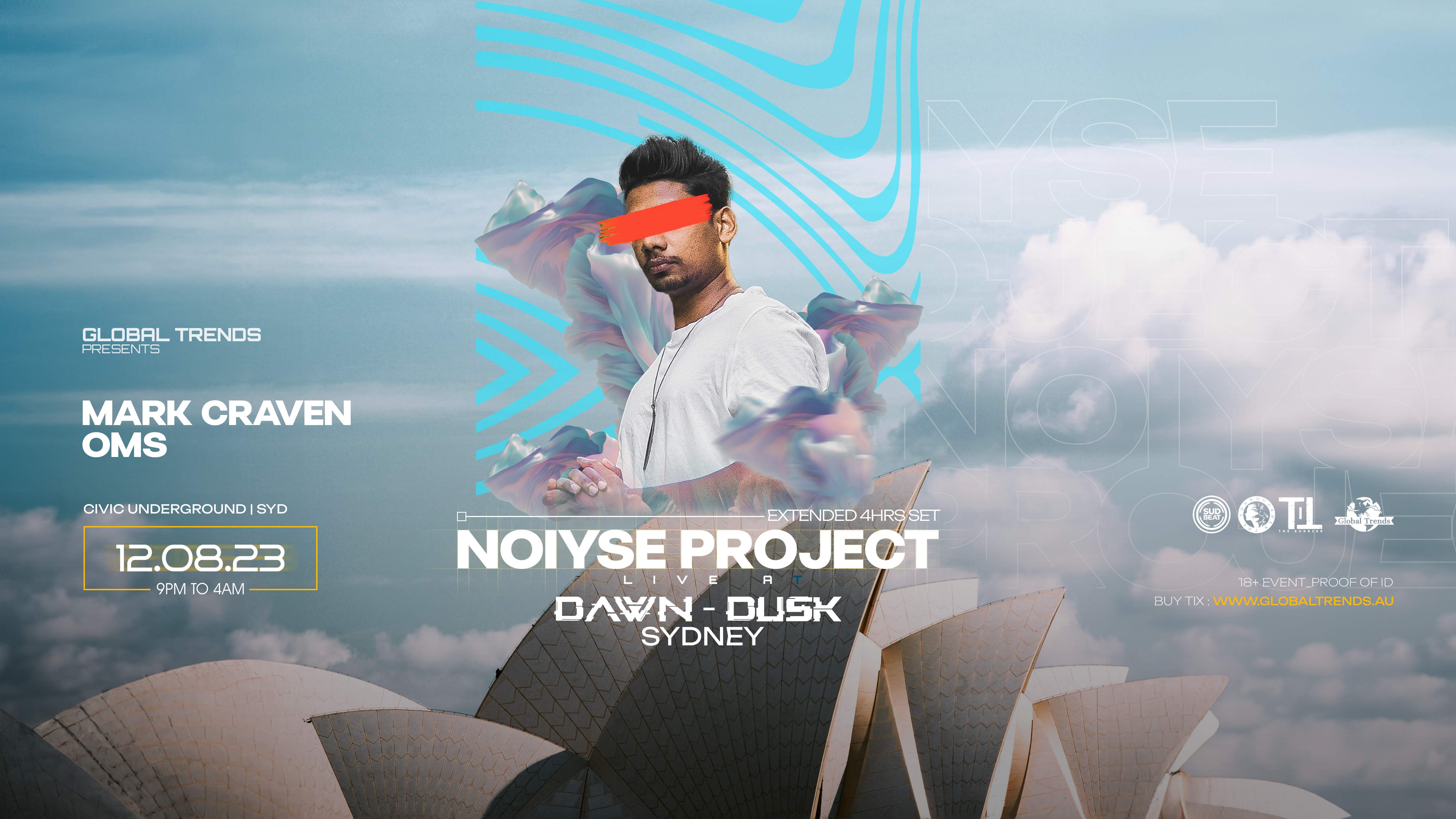 NOIYSE PROJECT Live DAWN-DUSK SYDNEY - AUS 2023 - フライヤー裏