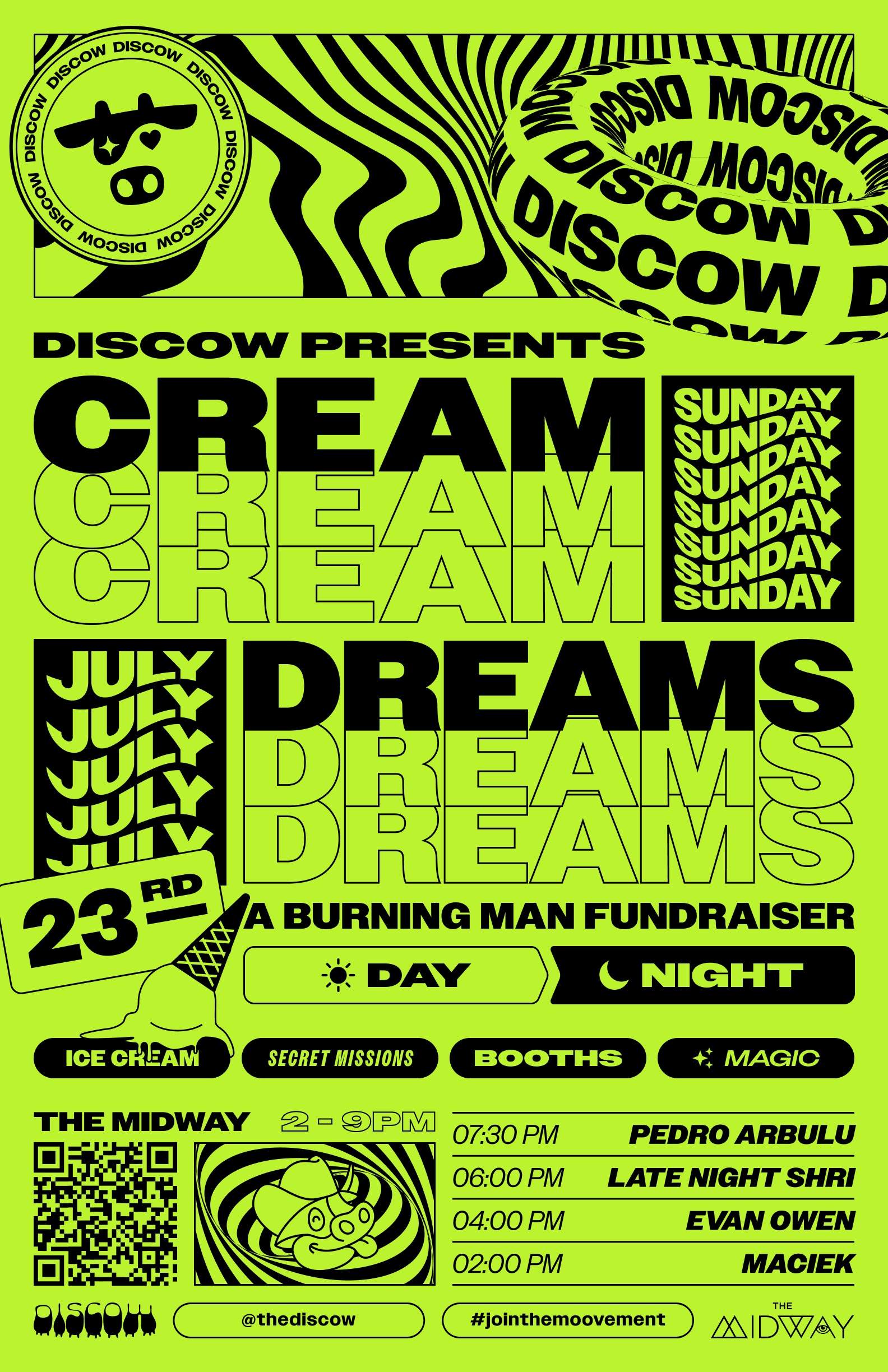 Discow presents: Cream Dreams - フライヤー表