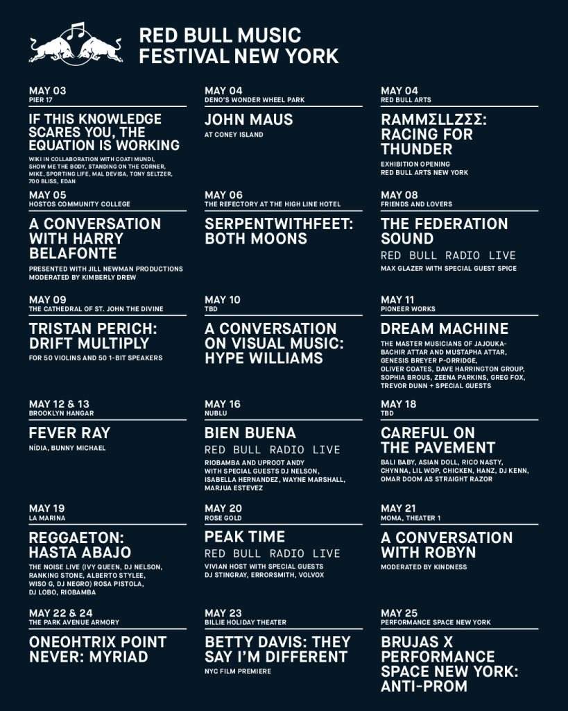 Red Bull Music Festival New York Pres. Dream Machine - Página trasera