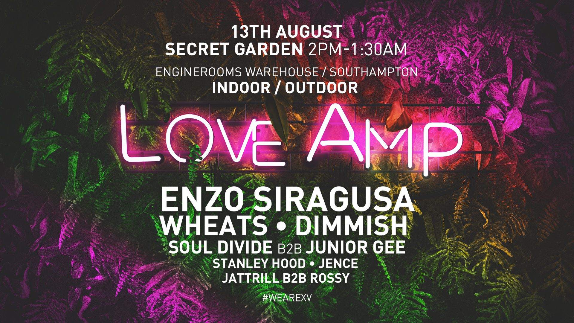 LOVE AMPLIFIED: WE ARE 15 with Enzo Siragusa + Wheats + Dimmish - Página frontal