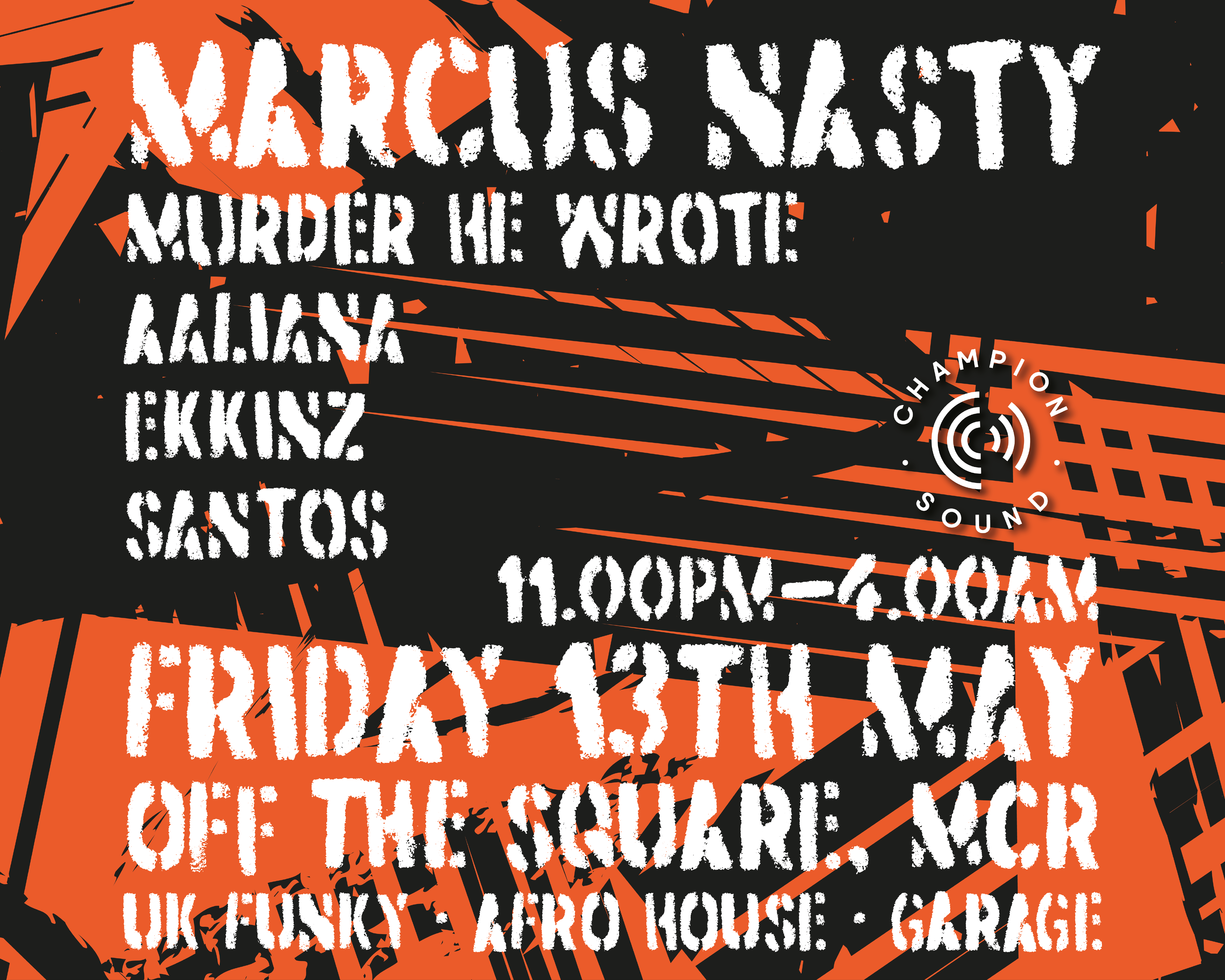 UK Funky Party with Marcus Nasty, Murder He Wrote + more - Página frontal