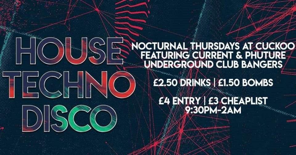 Nocturnal Thursdays Disco:House:Techno - Página frontal
