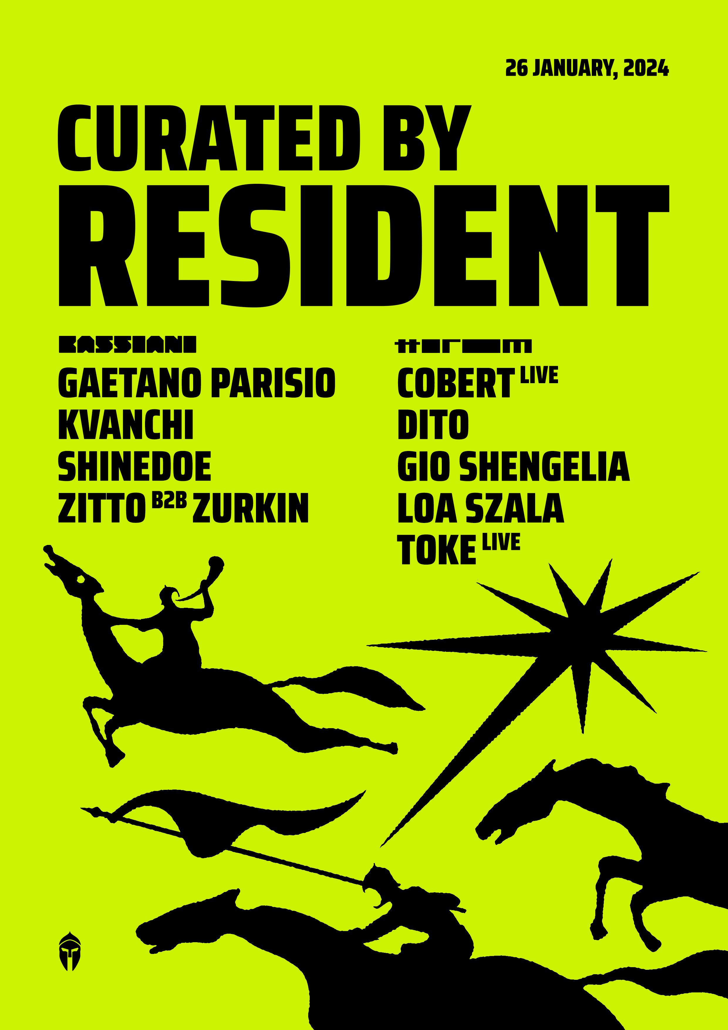 Curated by Resident - フライヤー表