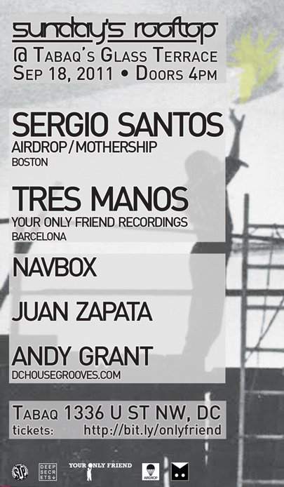 Sunday's Rooftop Ft Sergio Santos & Tres Manos - Página trasera