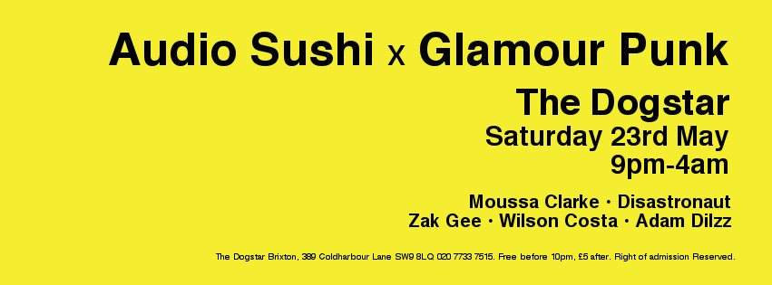 Audio Sushi - Glamour Punk - フライヤー表