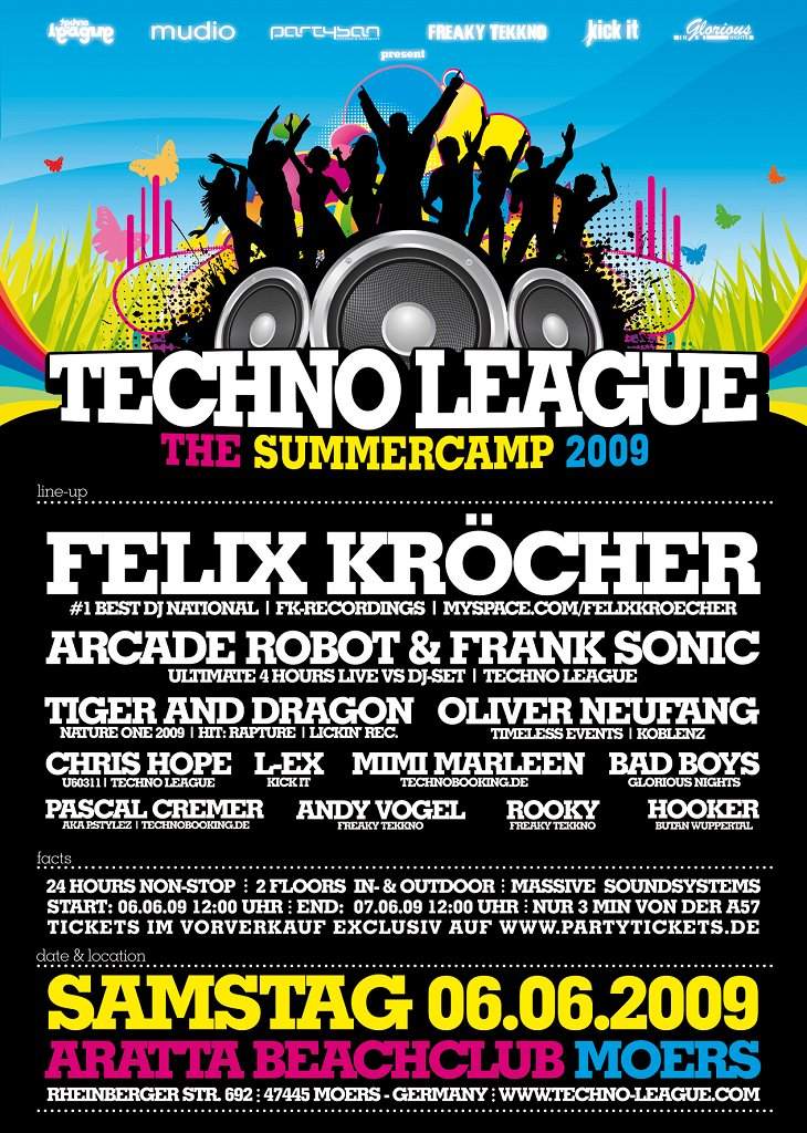 Techno League Summercamp - フライヤー表