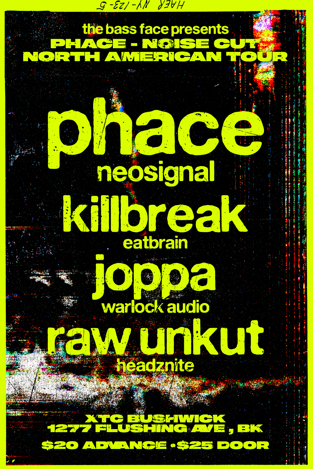 THE BASS FACE presents Phace at XTC Bushwick, New York City