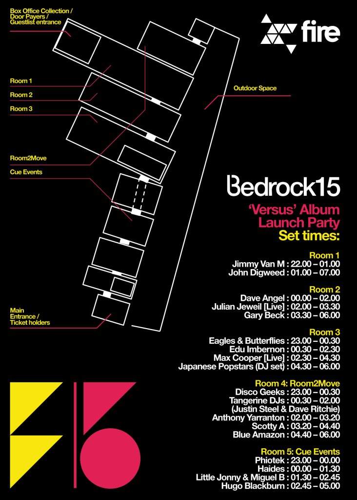 Bedrock15 with John Digweed & Special Guests - フライヤー裏