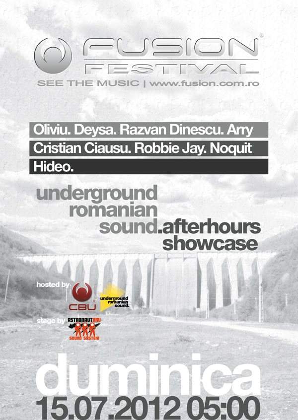 Fusion Festival 2012 // Underground Romanian Sound Showcase (Afterhours) - フライヤー表