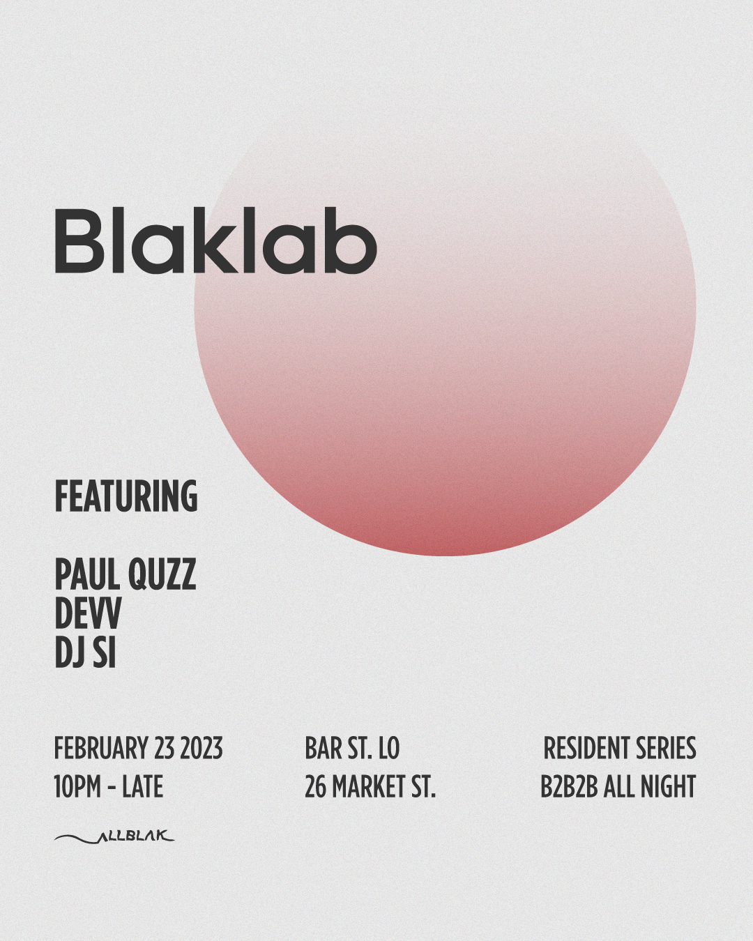 Blaklab - フライヤー表