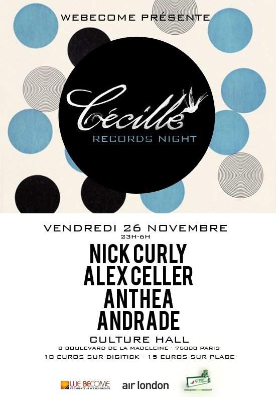 Cecille Night: Nick Curly, Alex Celler, Anthea, Andrade - Página frontal