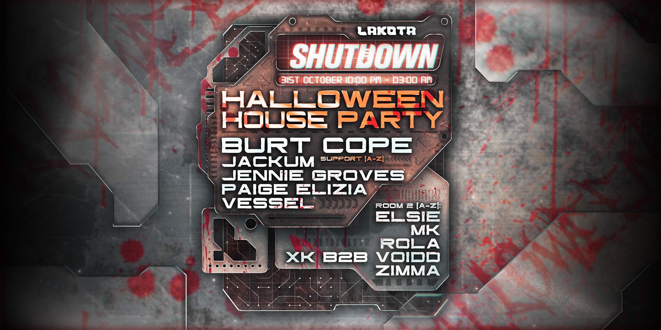 Shutdown The Halloween House Party at Lakota, Bristol