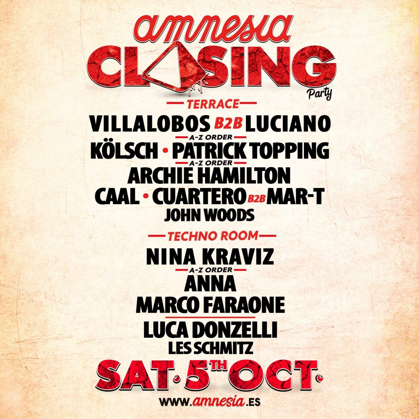 Amnesia Closing Party 2019 - Página frontal