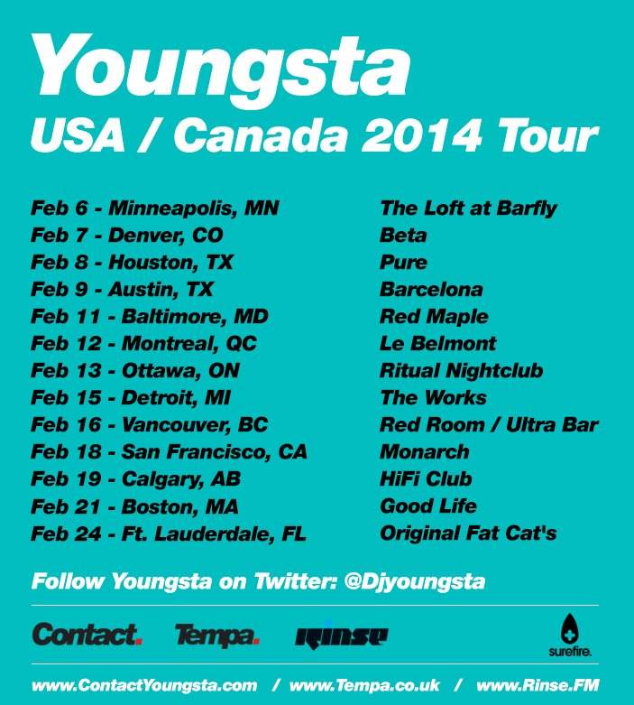 Youngsta USA / Canada Tour - Página frontal