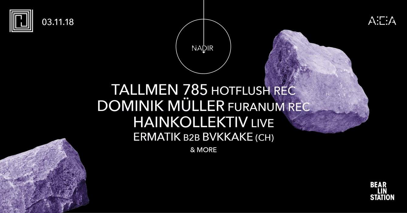 Nadir V - AEA x BS with Tallmen 785, Dominik Müller, HainKollektiv - フライヤー表