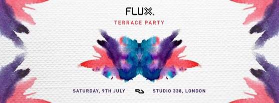 Flux Terrace Party with Kenny Larkin, Daniel Bortz, Ewan Pearson, Konstantin Sibold & Mr Mendel - フライヤー表