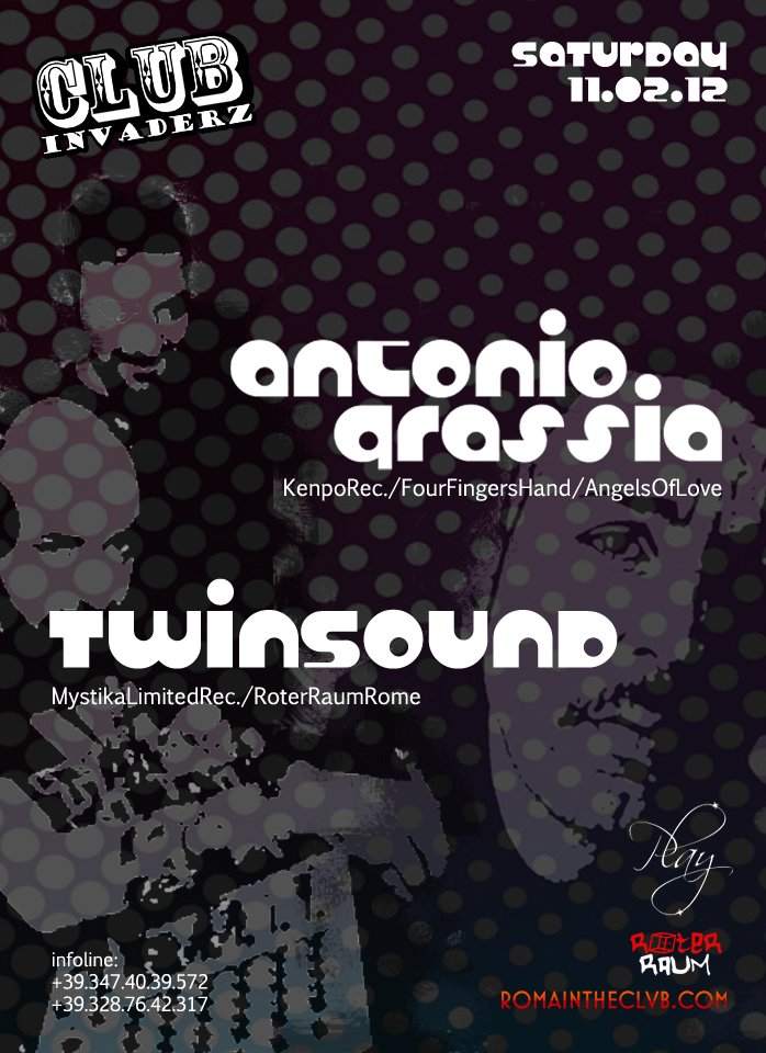 Antonio Grassia [angels Of Love] Twinsound @club Invaderz - Página trasera