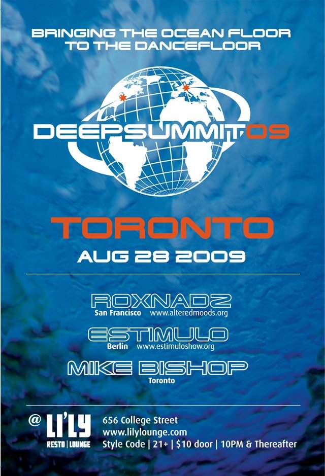 Deep Summit 2009 Toronto - フライヤー表