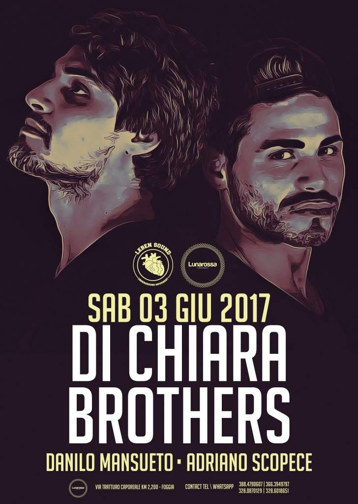 Sab Opening Summer with Di Chiara Brothers at Lunarossa / LEBEN SOUND - フライヤー表