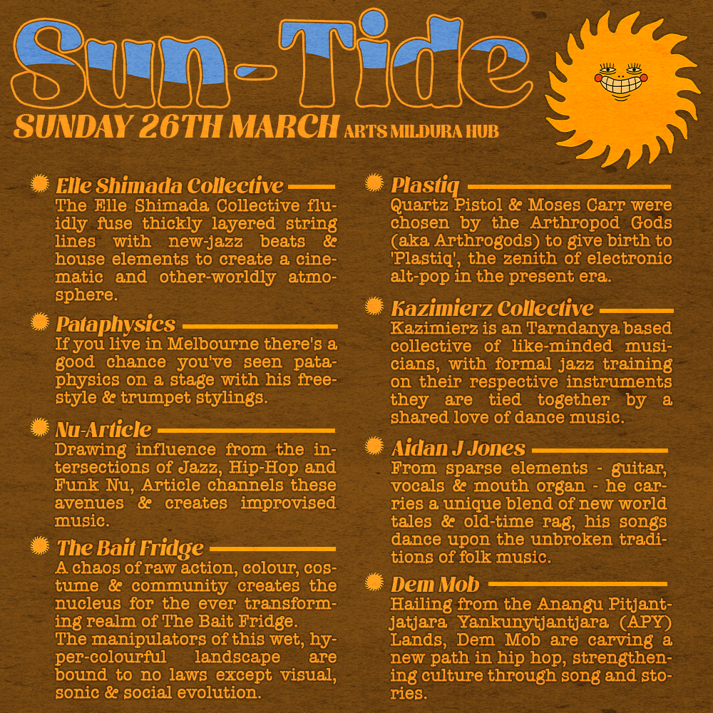 Sun–Tide Festival at Arts Mildura Hub, Victoria