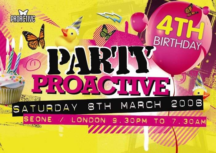 Party Proactive: The 4th Birthday - フライヤー表