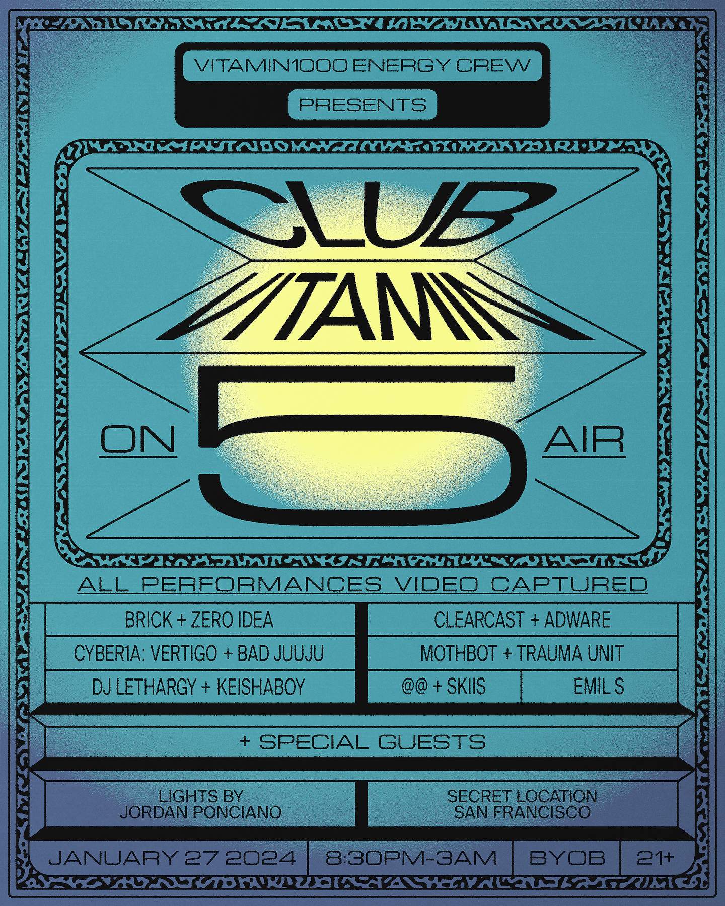 Vitamin1000: Club Vitamin 5 ON AIR at TBA - SECRET LOCATION (SF), San  Francisco/Oakland