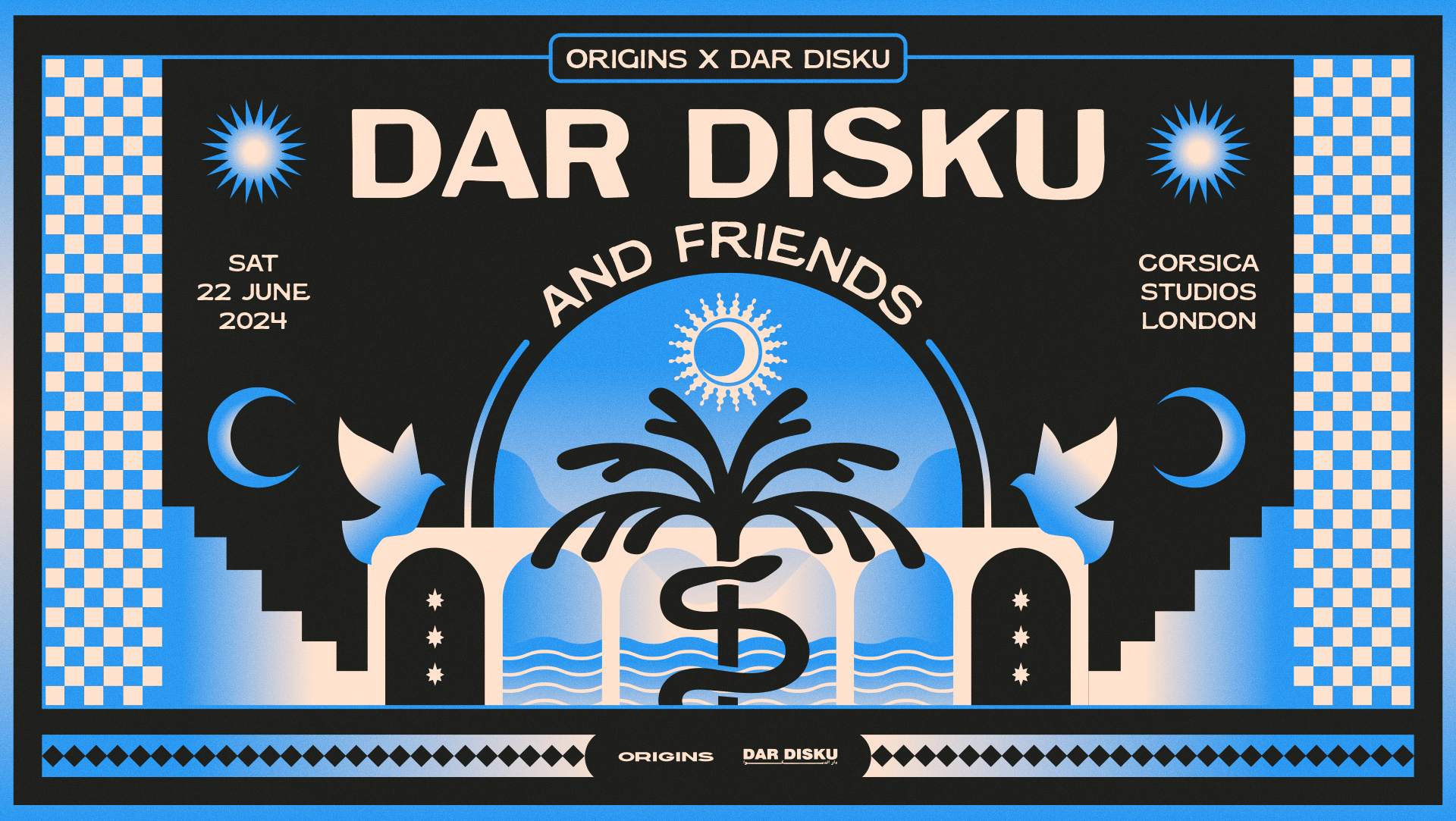 Origins: DAR DISKU & Friends - フライヤー表