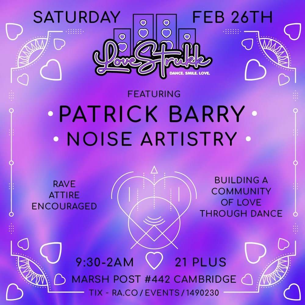 Lovestrukk Indoors Winter Series with Patrick Barry and Noise Artistry - フライヤー表