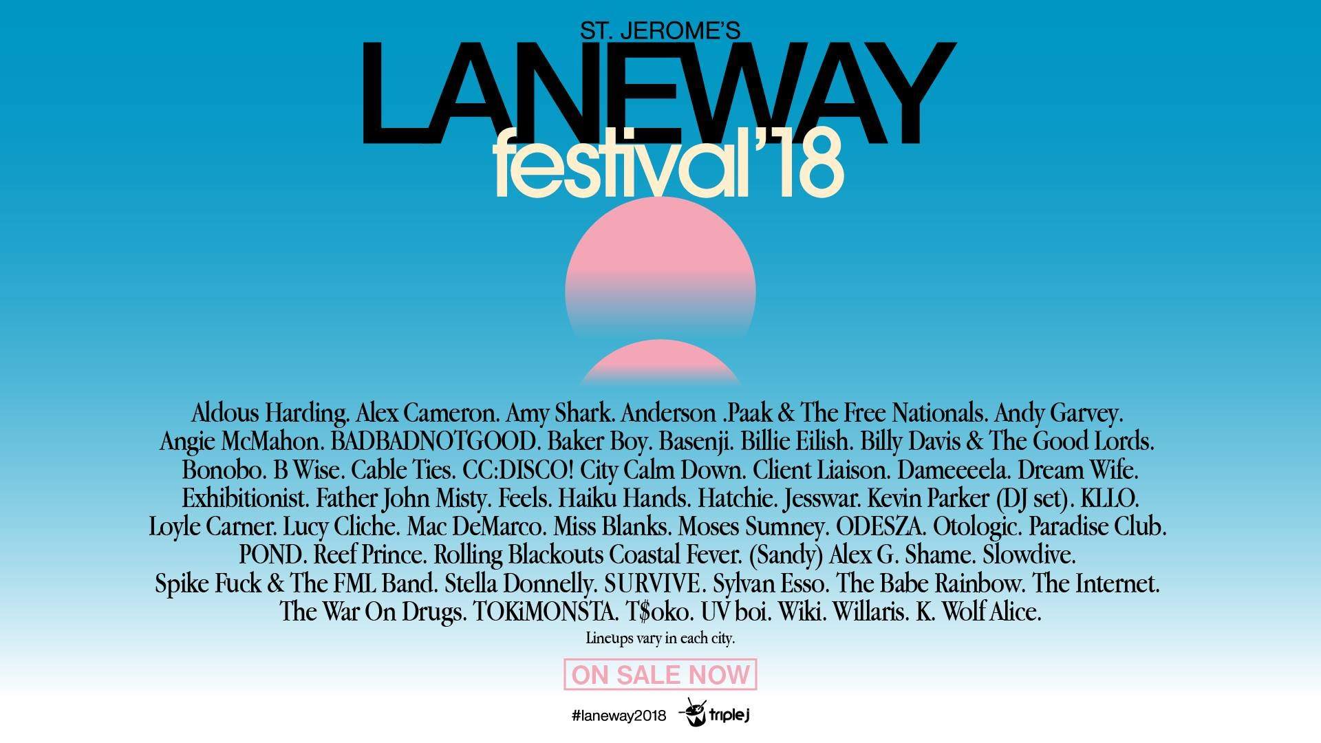 Laneway Festival 2018 - Página frontal