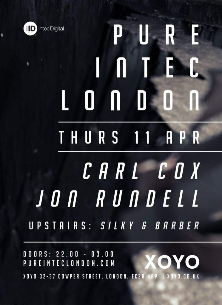 Pure Intec Launch Party with Carl Cox & Jon Rundell - Página trasera