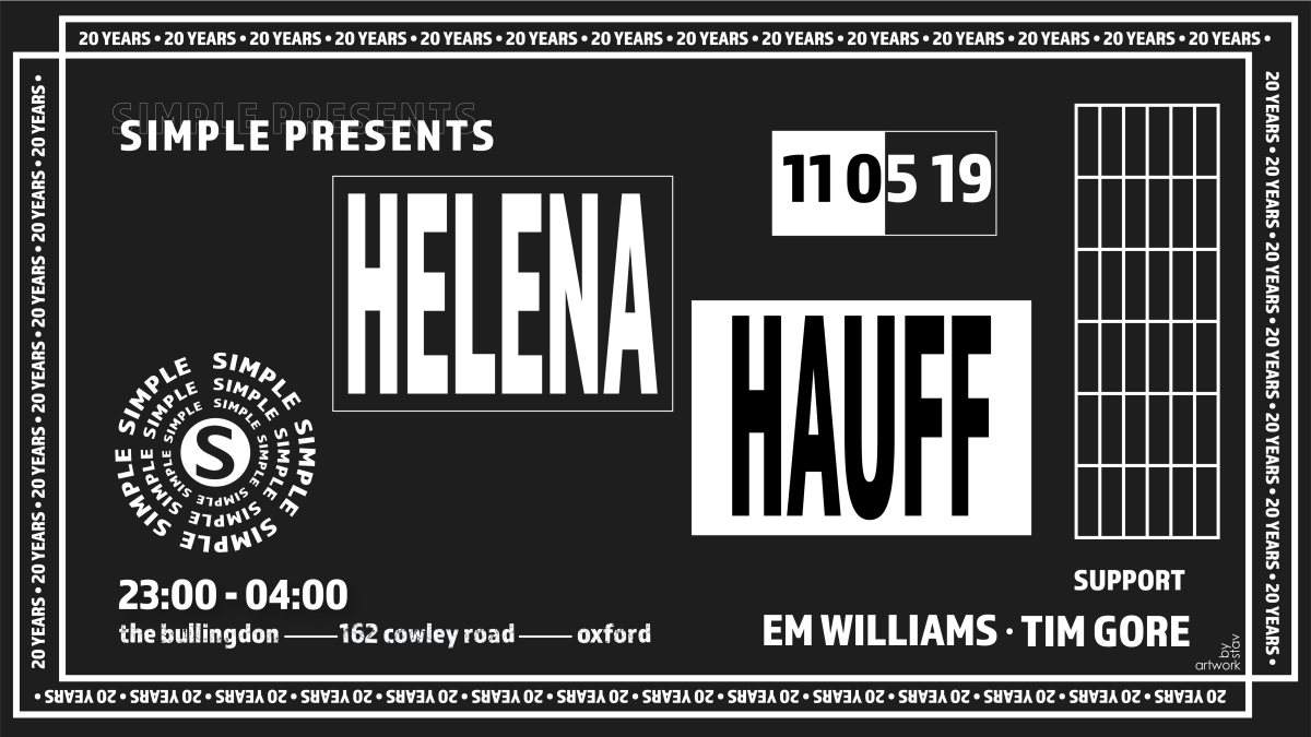 Simple presents Helena Hauff - フライヤー表