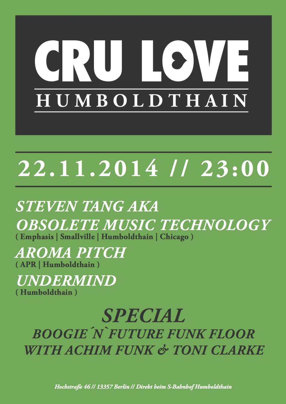 Cru Love with Steven Tang, Aroma Pitch, Undermind - Página frontal