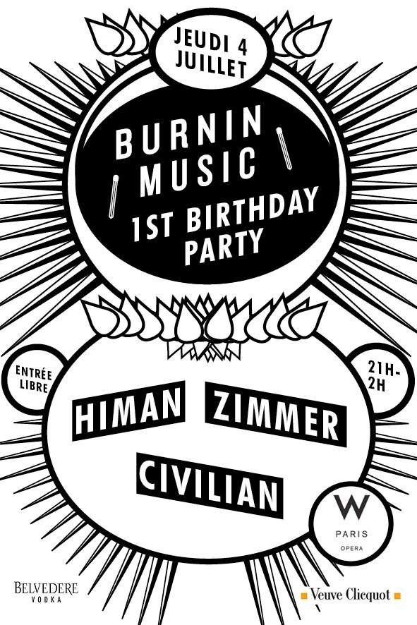Burnin Music 1st Birthday Party - Página frontal