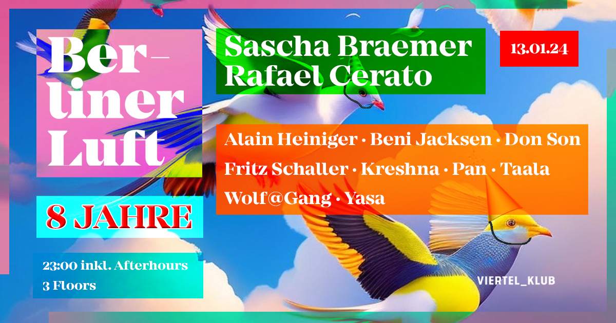 8 Jahre BERLINER LUFT mit Sascha Braemer & Rafael Cerato - Página frontal