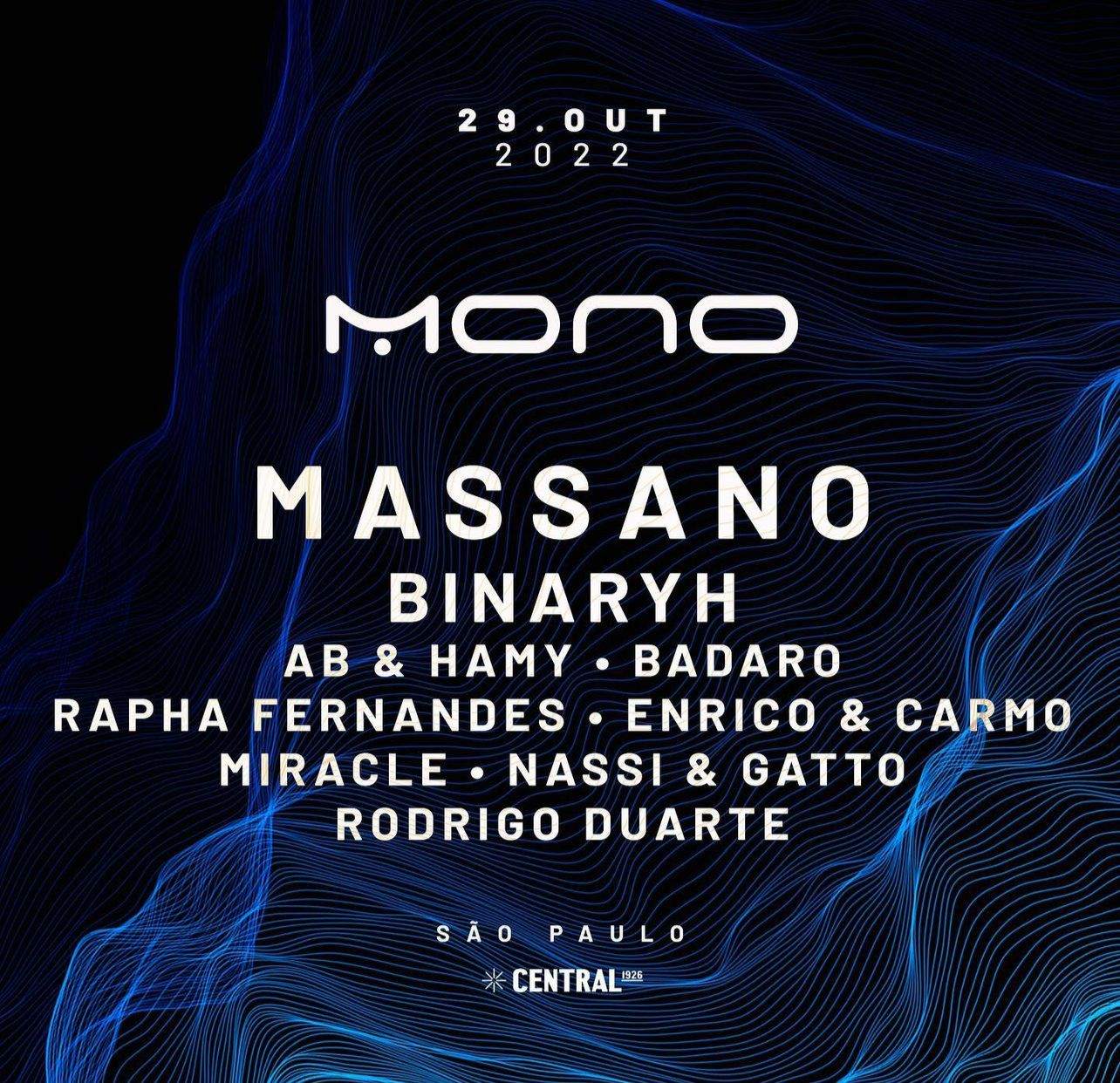 MONO presents MASSANO (Afterlife) - フライヤー表