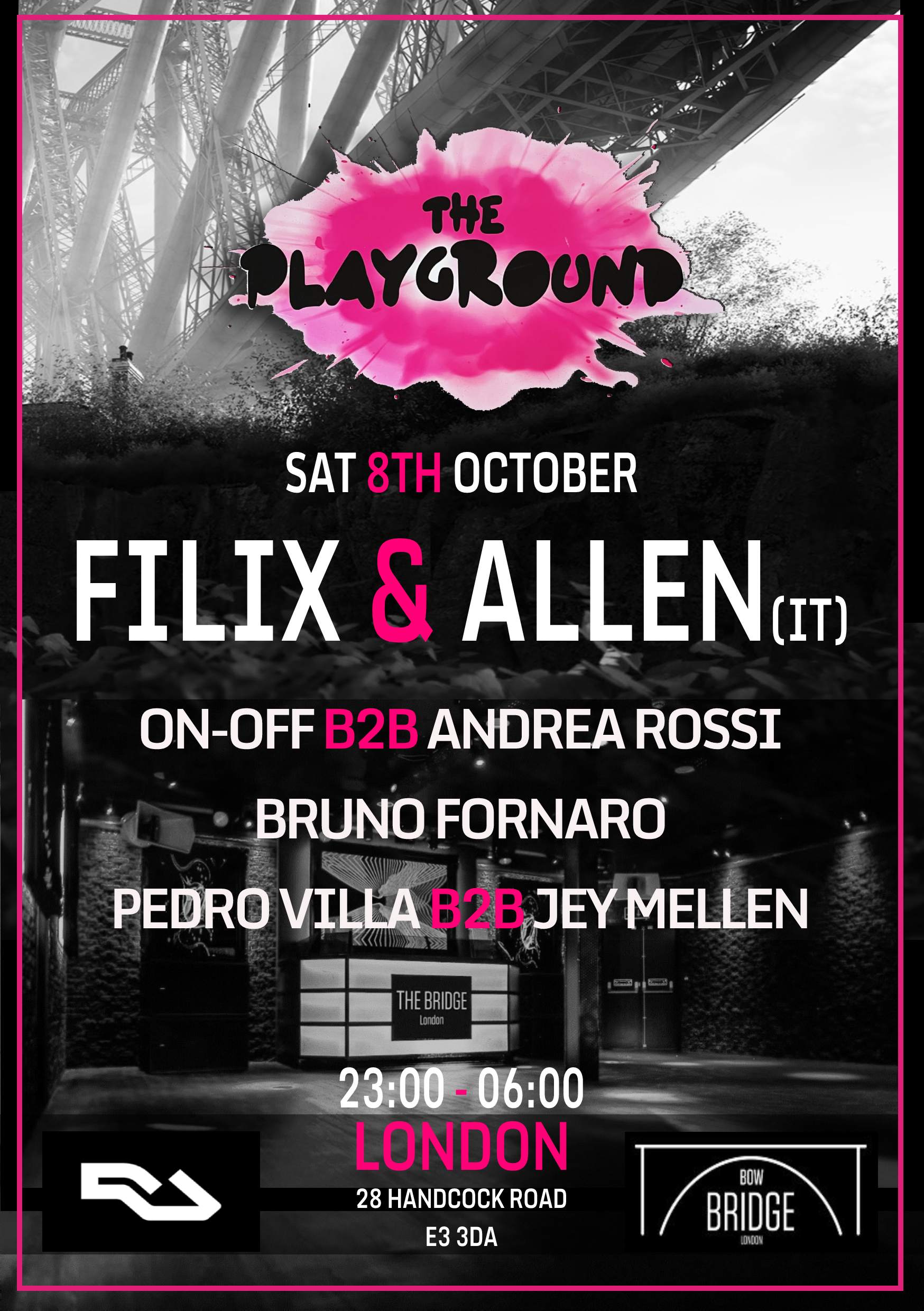 THE PLAYGROUND EVENTS with Allen & Filix - Página frontal