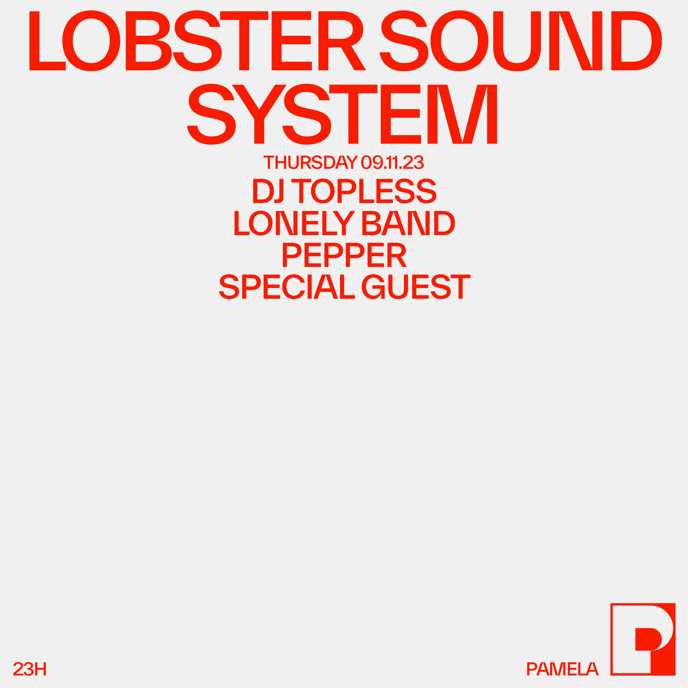 LOBSTER SOUND SYSTEM - フライヤー表